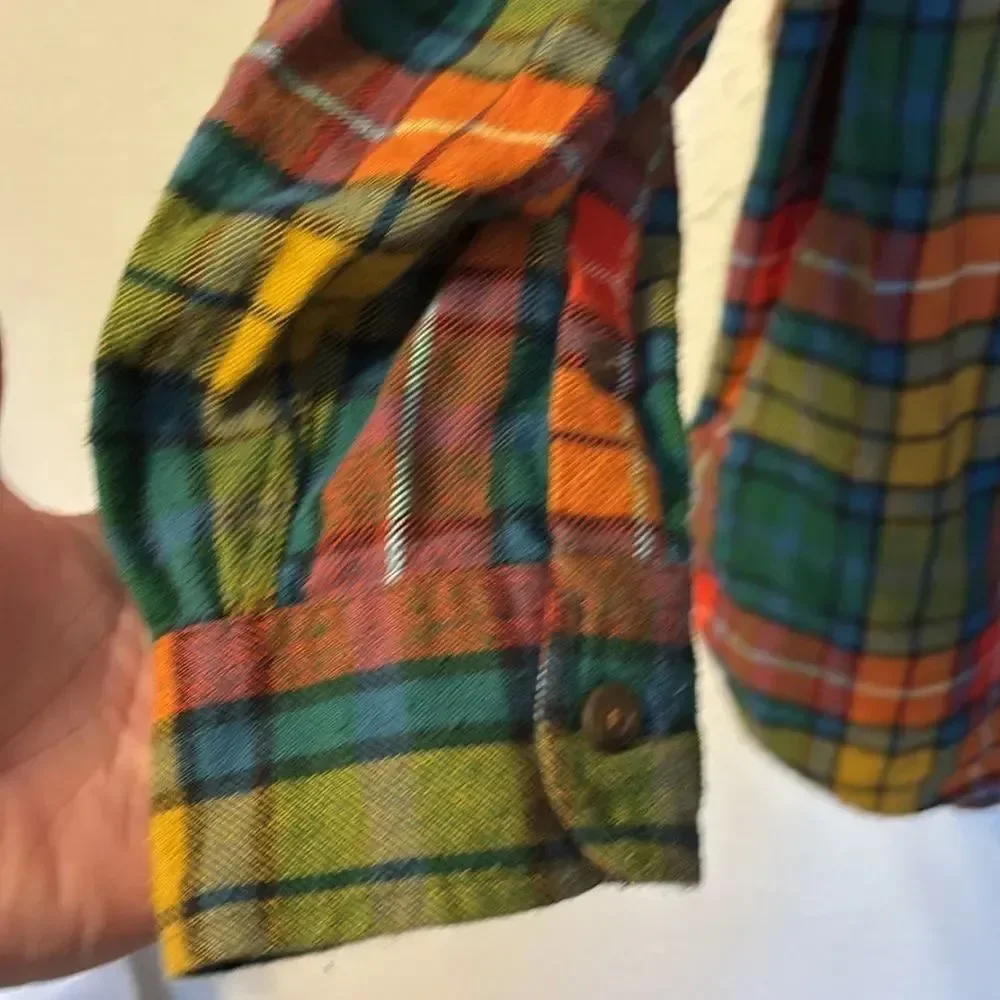 J. Crew Plaid Flannel Button Down Shirt Medium